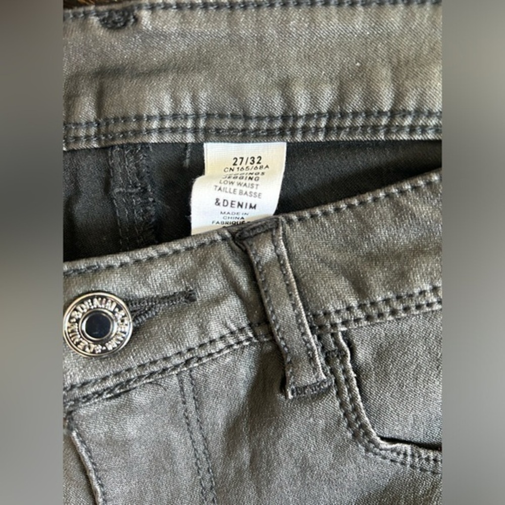 💋NWT H&M Push up jeggings faux leather stretch pants 27/32 - Picture 7 of 8